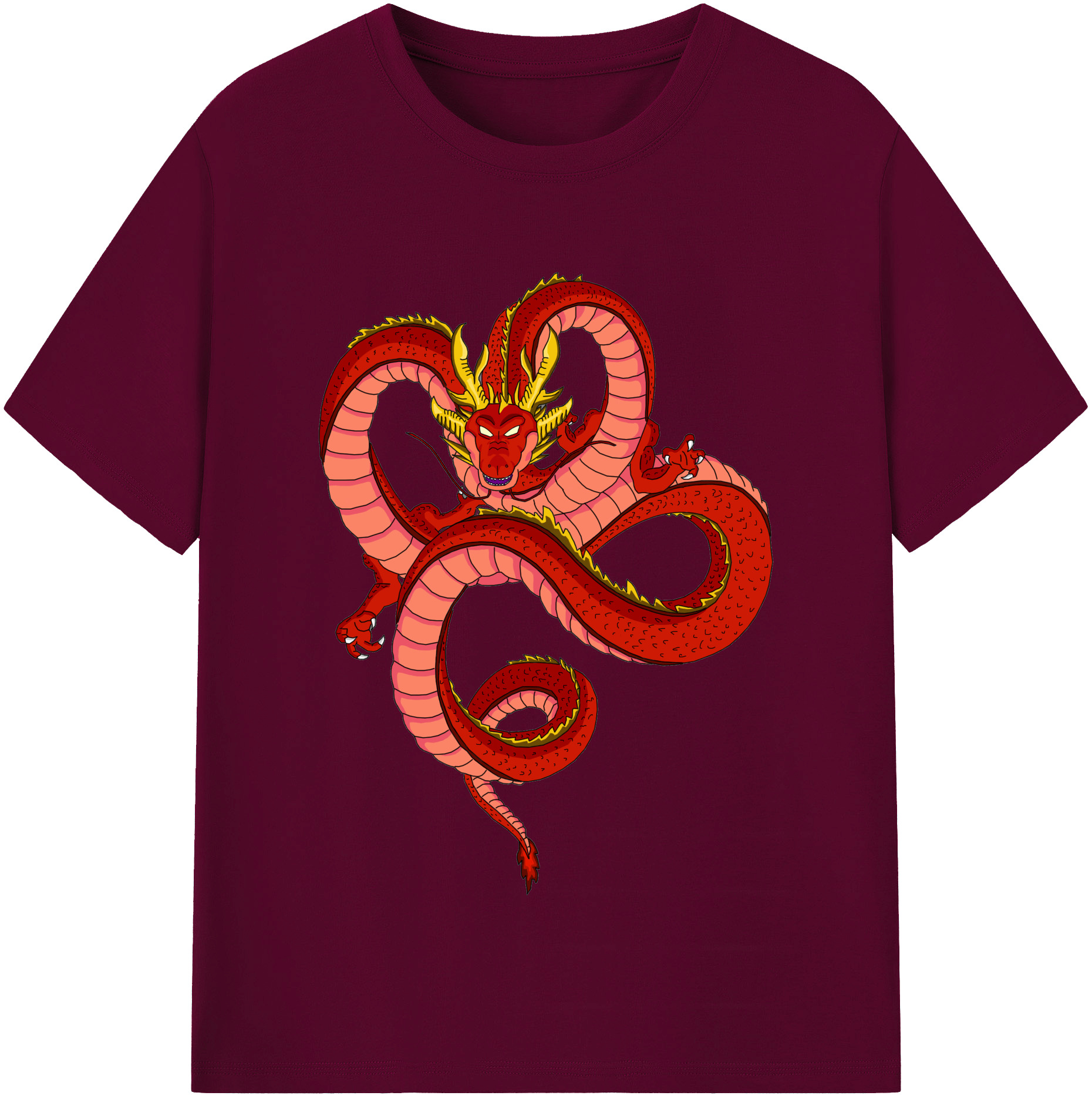 （画像用） ドラゴンボール 神龍 シェンロン DRAGON BALL Shenron レディースカジュアルプリントTシャツ（綿100％）